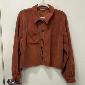MADEWELL RUST CORDUROY UTILITY JACKET!